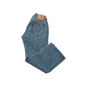 Vintage Levi's 505 Plain Red Tab Regular Fit Straight Leg Jeans 33x29 USA-lp